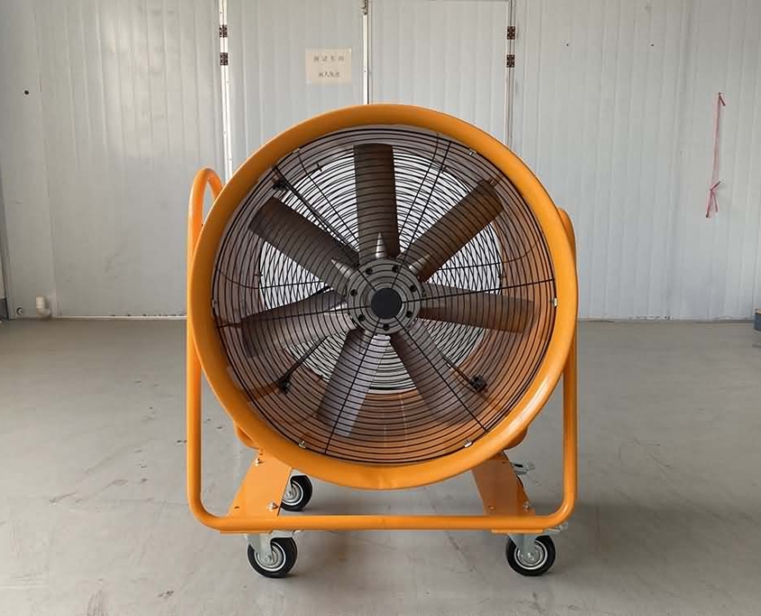 portable blower fan back side